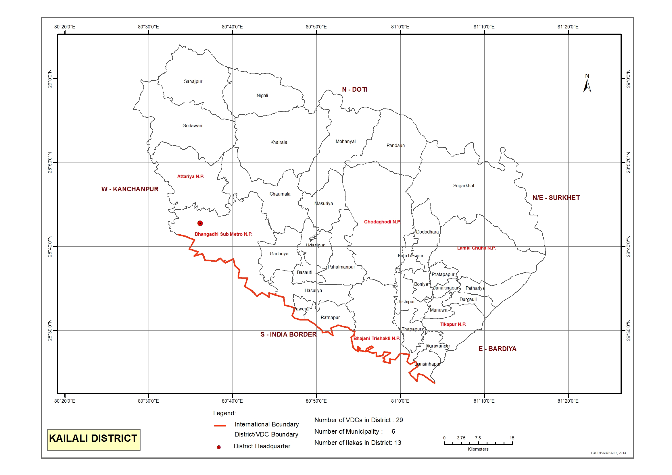 Gis Map Of Nepal Gis District Map | Local Governance And Community Development Programme  (Lgcdp) - Ii