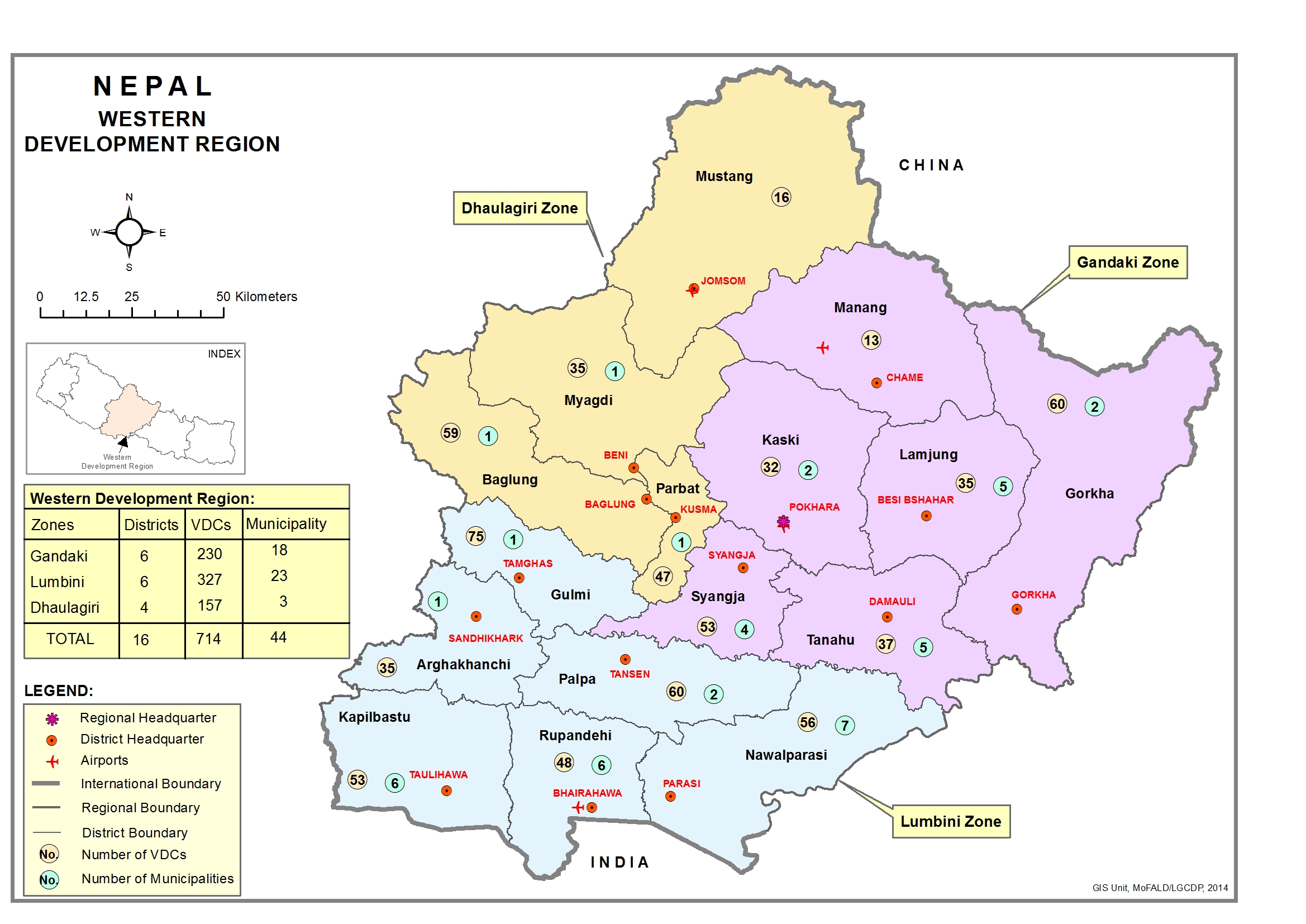 Gis Regional Map Local Governance And Community Development Programme Lgcdp Ii