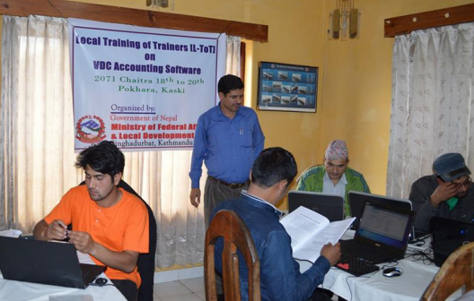 Local training on VDC accounting software in Pokhara