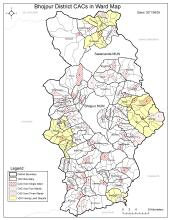 Bhojpur District CACs in Ward Map