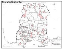 Morang District CACs in Ward Map