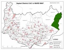Saptari District CACs in Ward Map